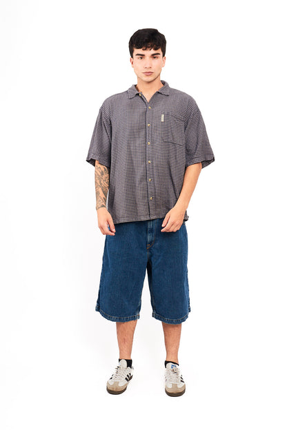 2000 Columbia Gray Striped Shirt (L/XL)