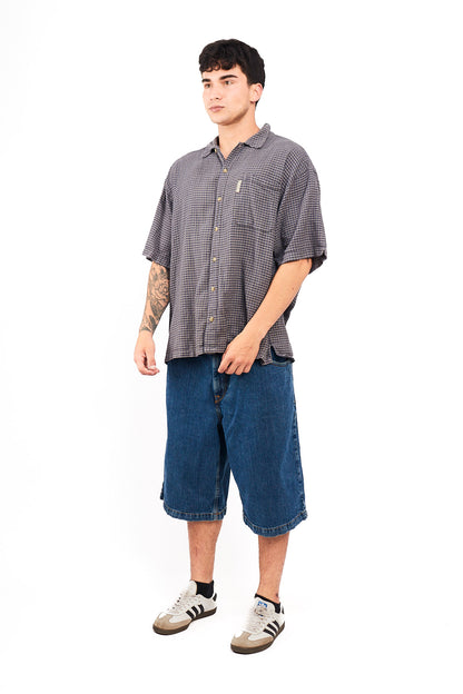 2000 Columbia Gray Striped Shirt (L/XL)