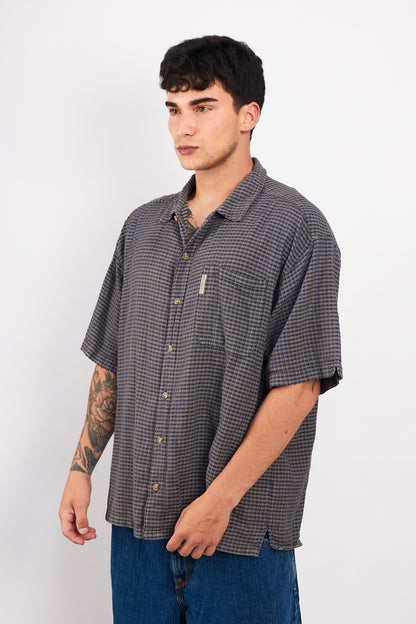 2000 Columbia Gray Striped Shirt (L/XL)