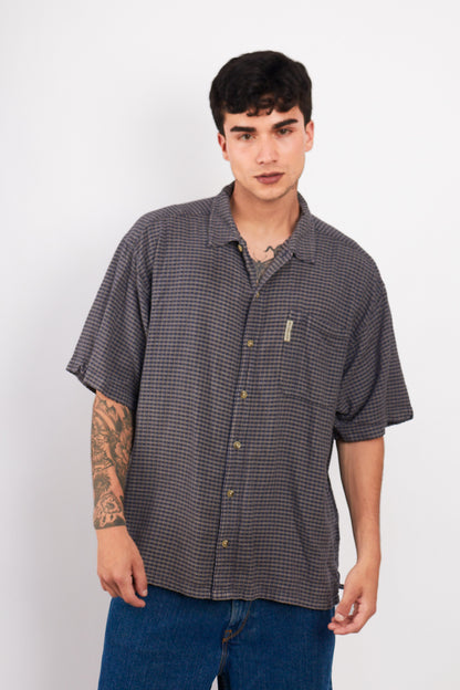 2000 Columbia Gray Striped Shirt (L/XL)
