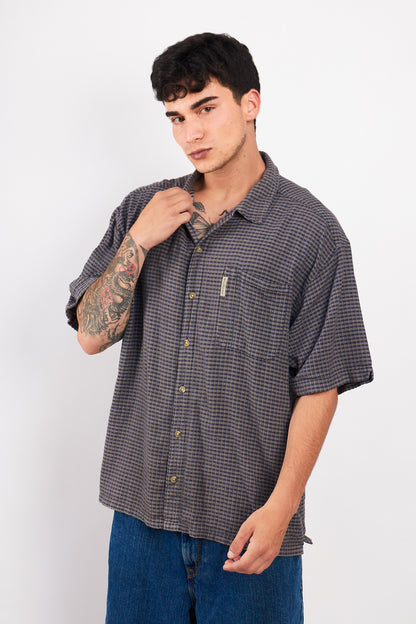 2000 Columbia Gray Striped Shirt (L/XL)