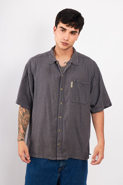 2000 Columbia Gray Striped Shirt (L/XL)