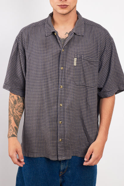 2000 Columbia Gray Striped Shirt (L/XL)