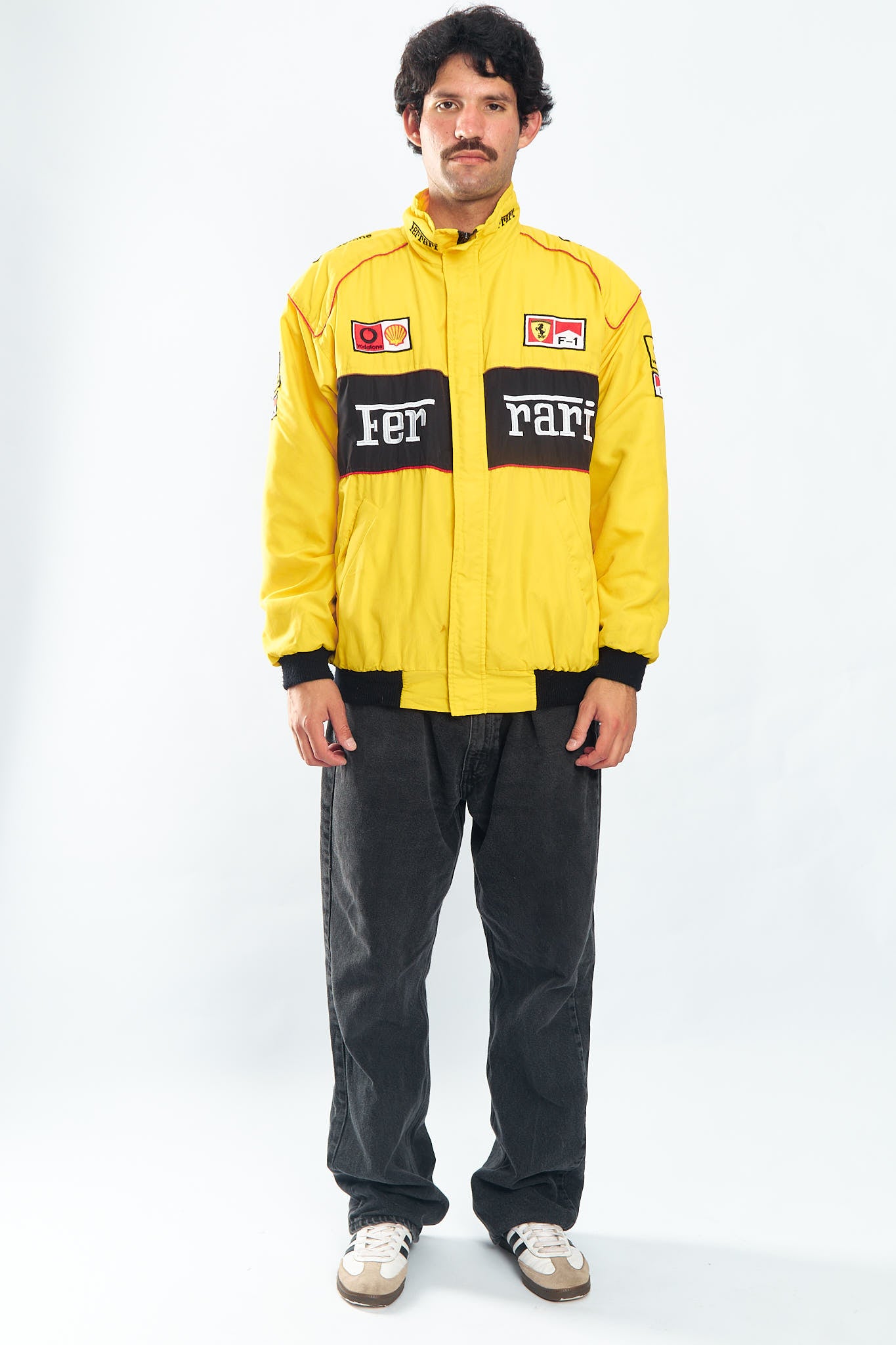 2000 Vintage Gold Ferrari Michael Schumacher Racing Jacket (L/XL)