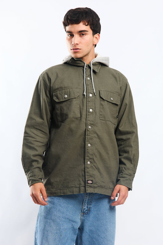 2000 Dickies Work Hooded Shirt Jacket (M/L)
