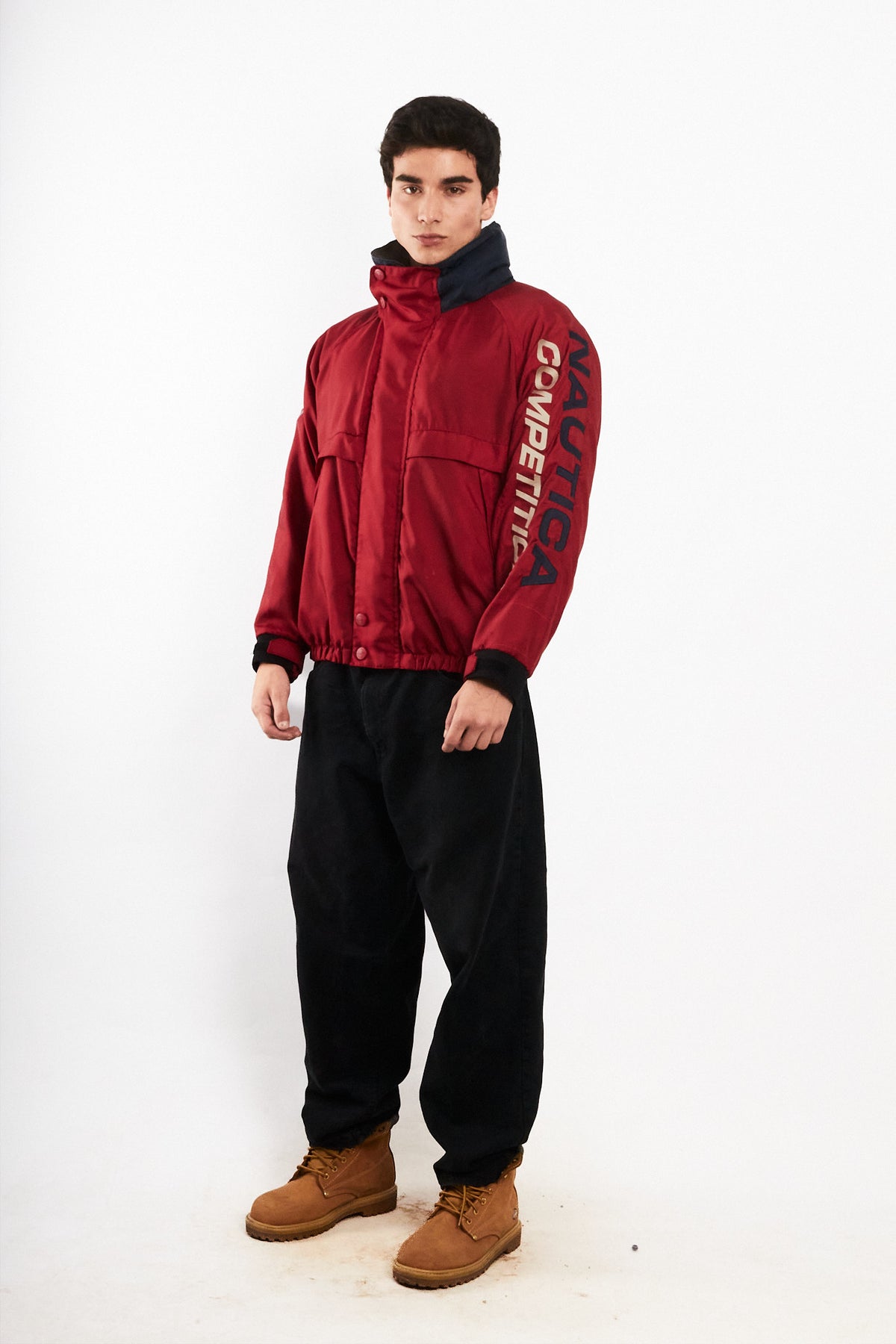 1990 Vintage Nautica Competition Impermeable Spellout Jacket (M)