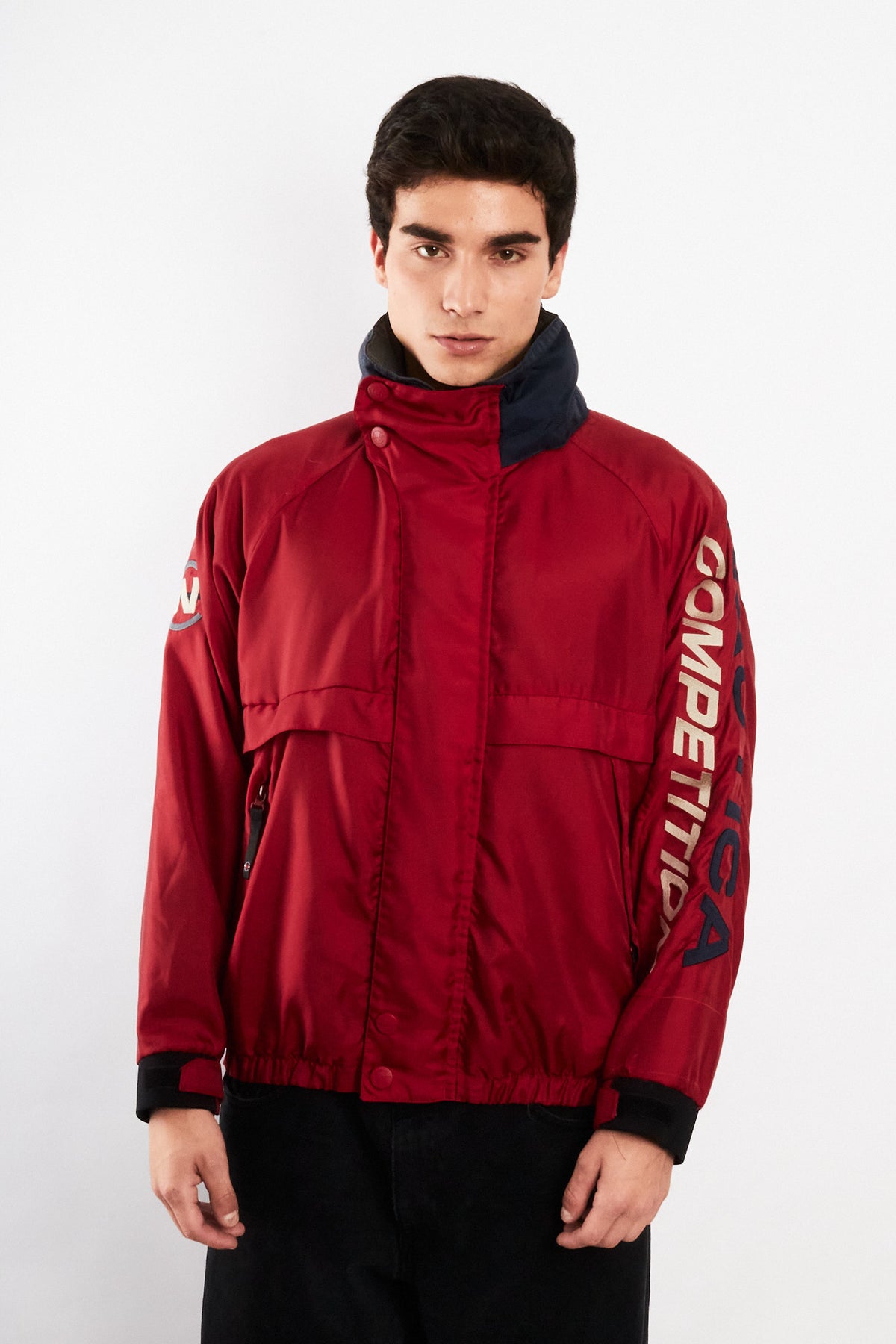 1990 Vintage Nautica Competition Impermeable Spellout Jacket (M)