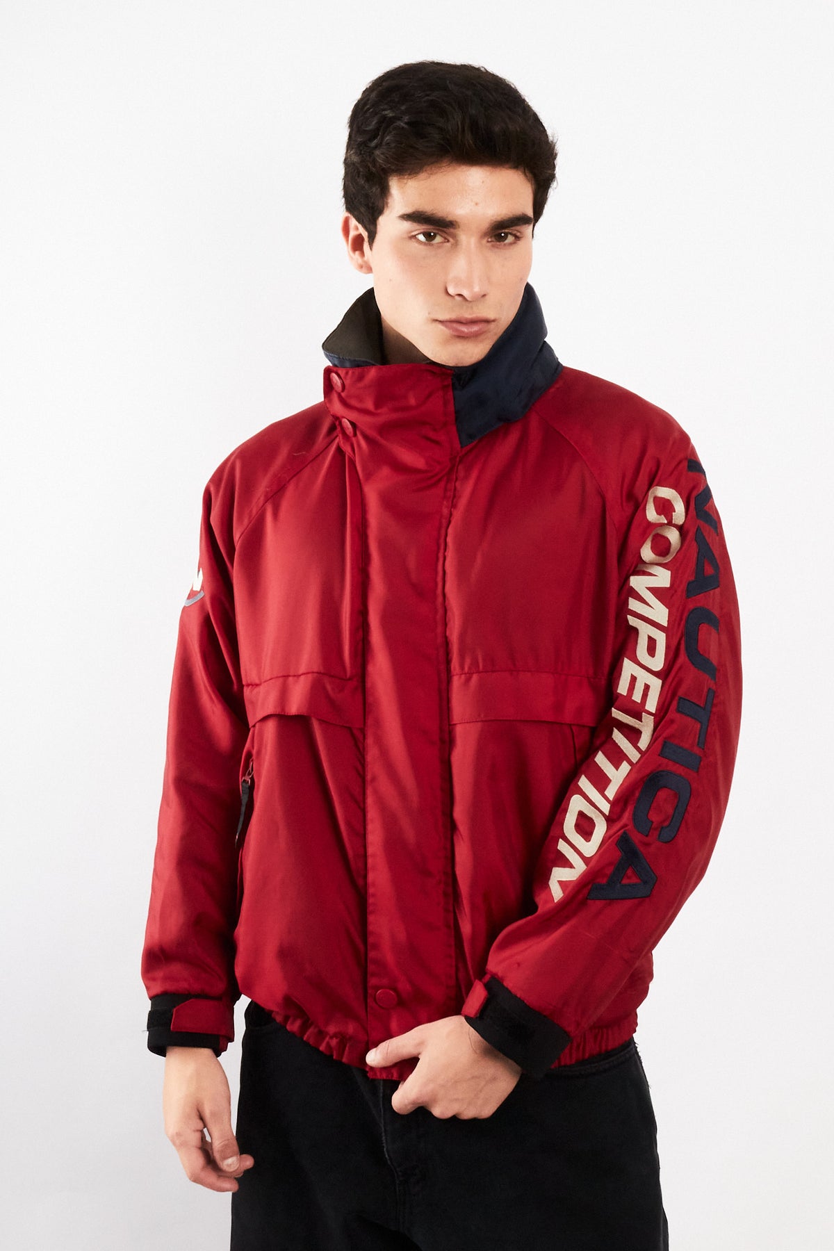 1990 Vintage Nautica Competition Impermeable Spellout Jacket (M)