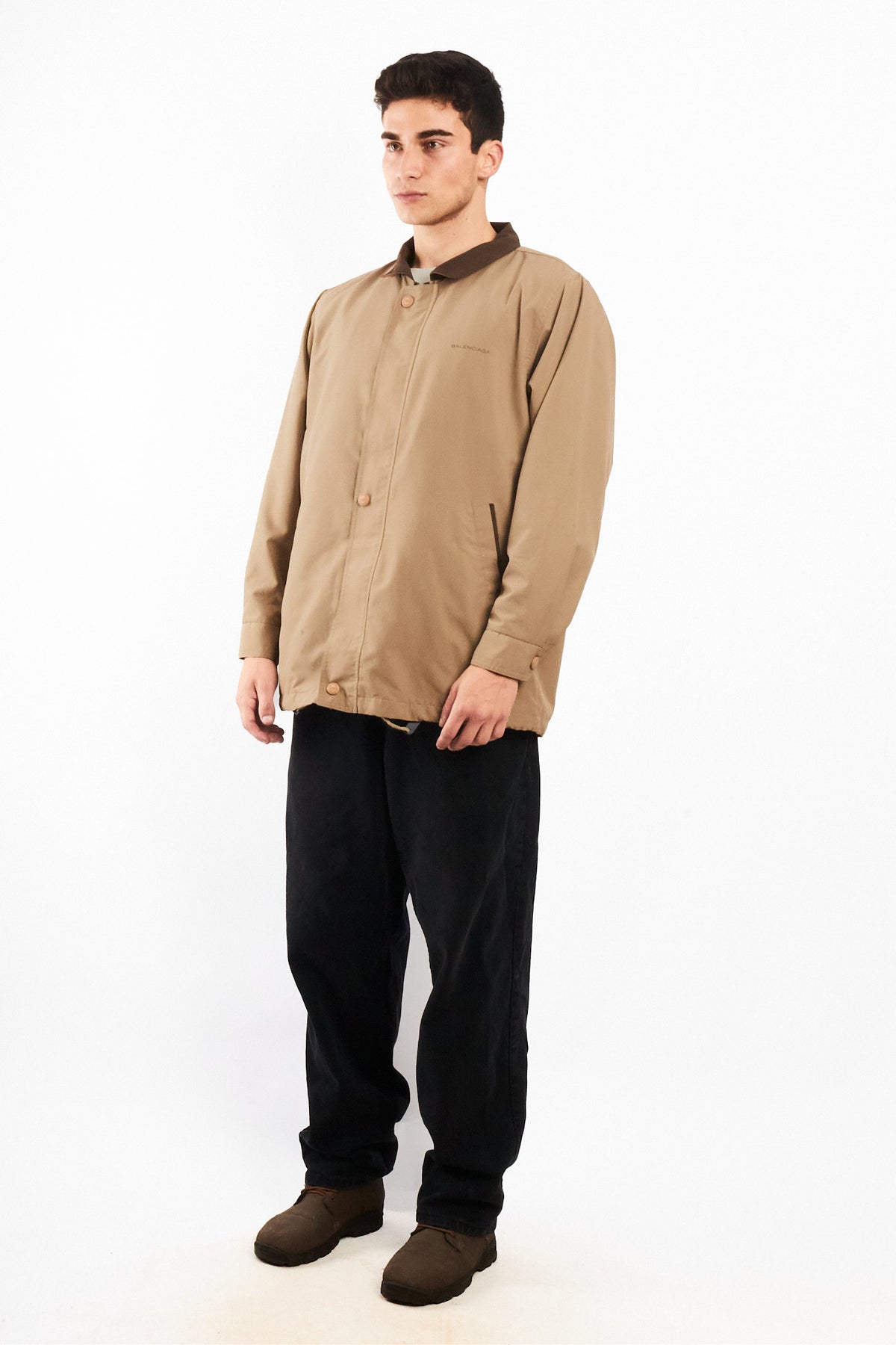 2000 Vintage Balenciaga Brown Collar Harrington (M/L)