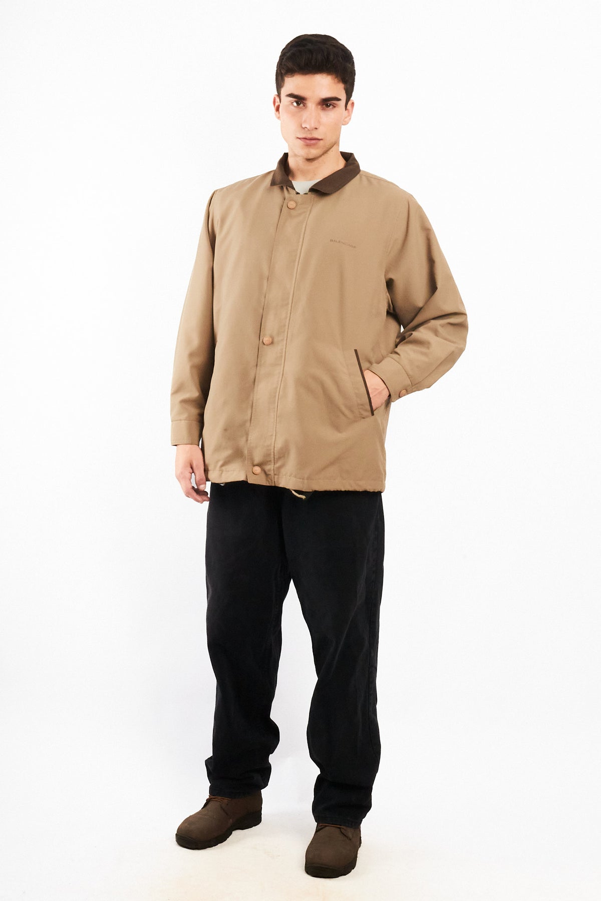 2000 Vintage Balenciaga Brown Collar Harrington (M/L)