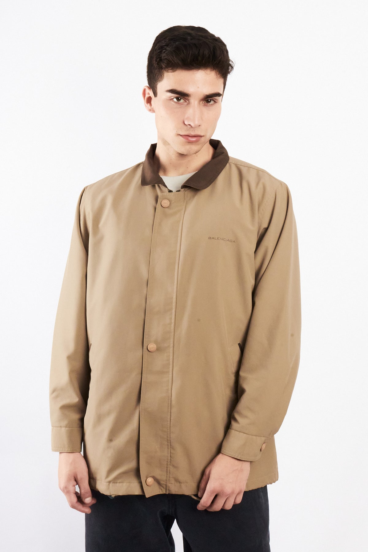 2000 Vintage Balenciaga Brown Collar Harrington (M/L)