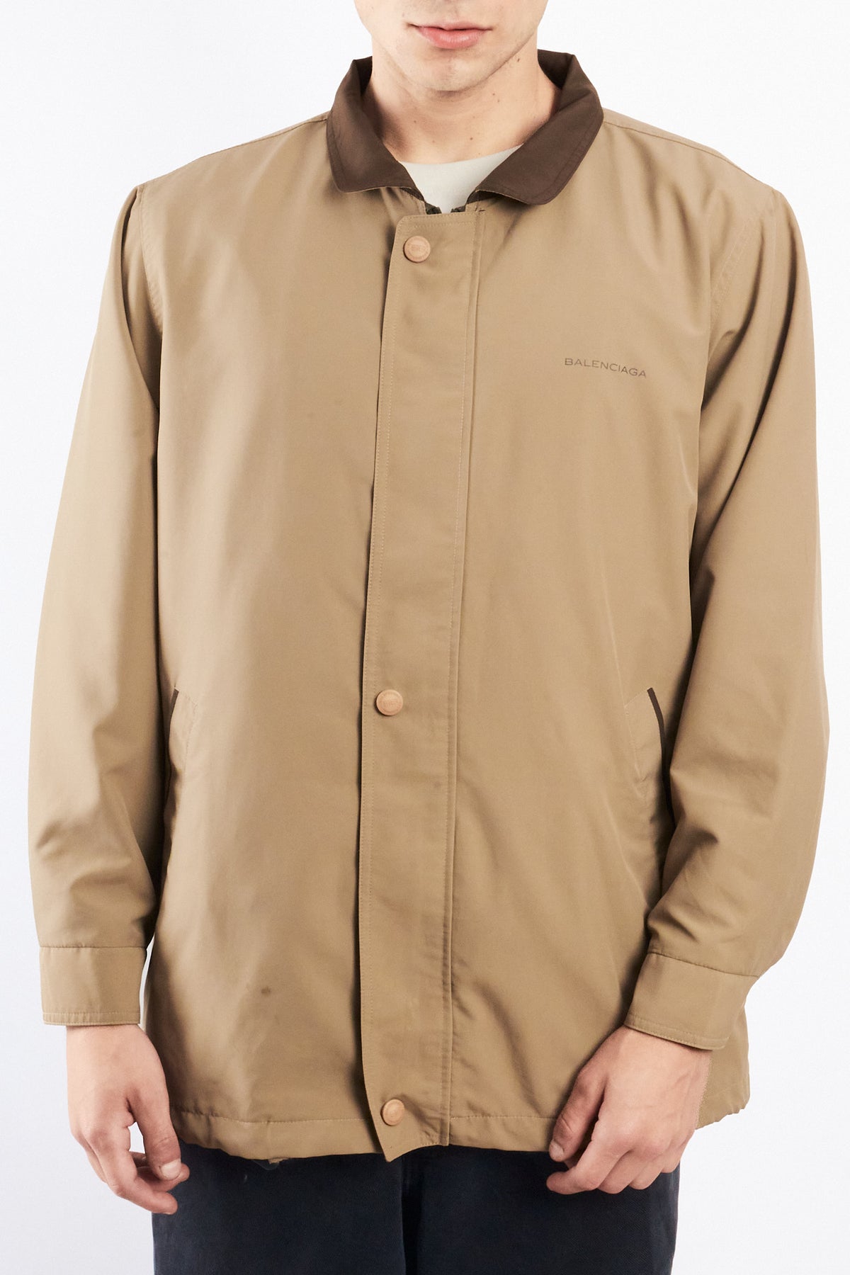 2000 Vintage Balenciaga Brown Collar Harrington (M/L)
