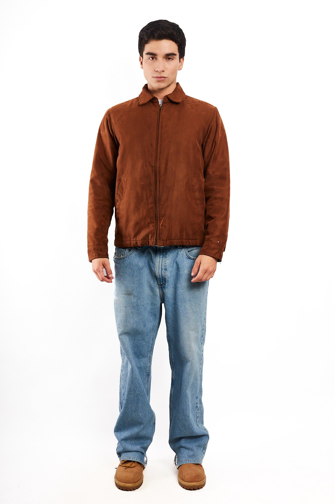 2000 Vintage Tommy Caramel Peachskin Harrington (M)