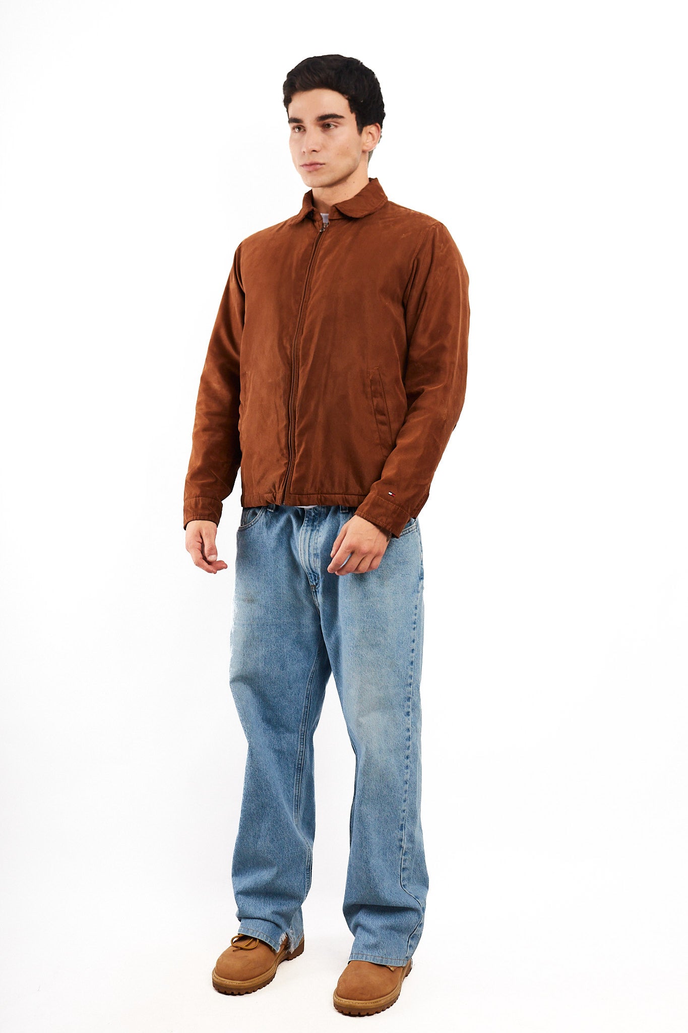 2000 Vintage Tommy Caramel Peachskin Harrington (M)