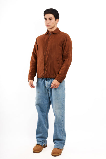 2000 Vintage Tommy Caramel Peachskin Harrington (M)