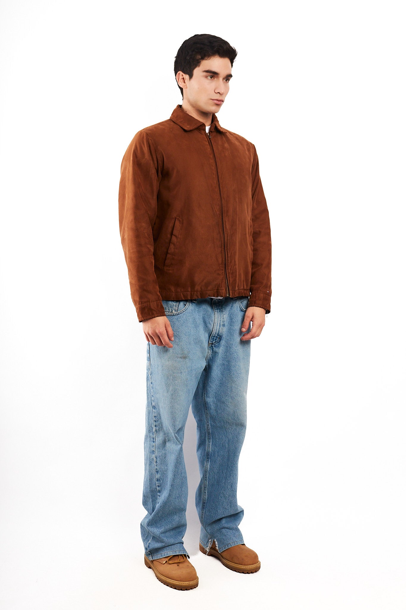 2000 Vintage Tommy Caramel Peachskin Harrington (M)