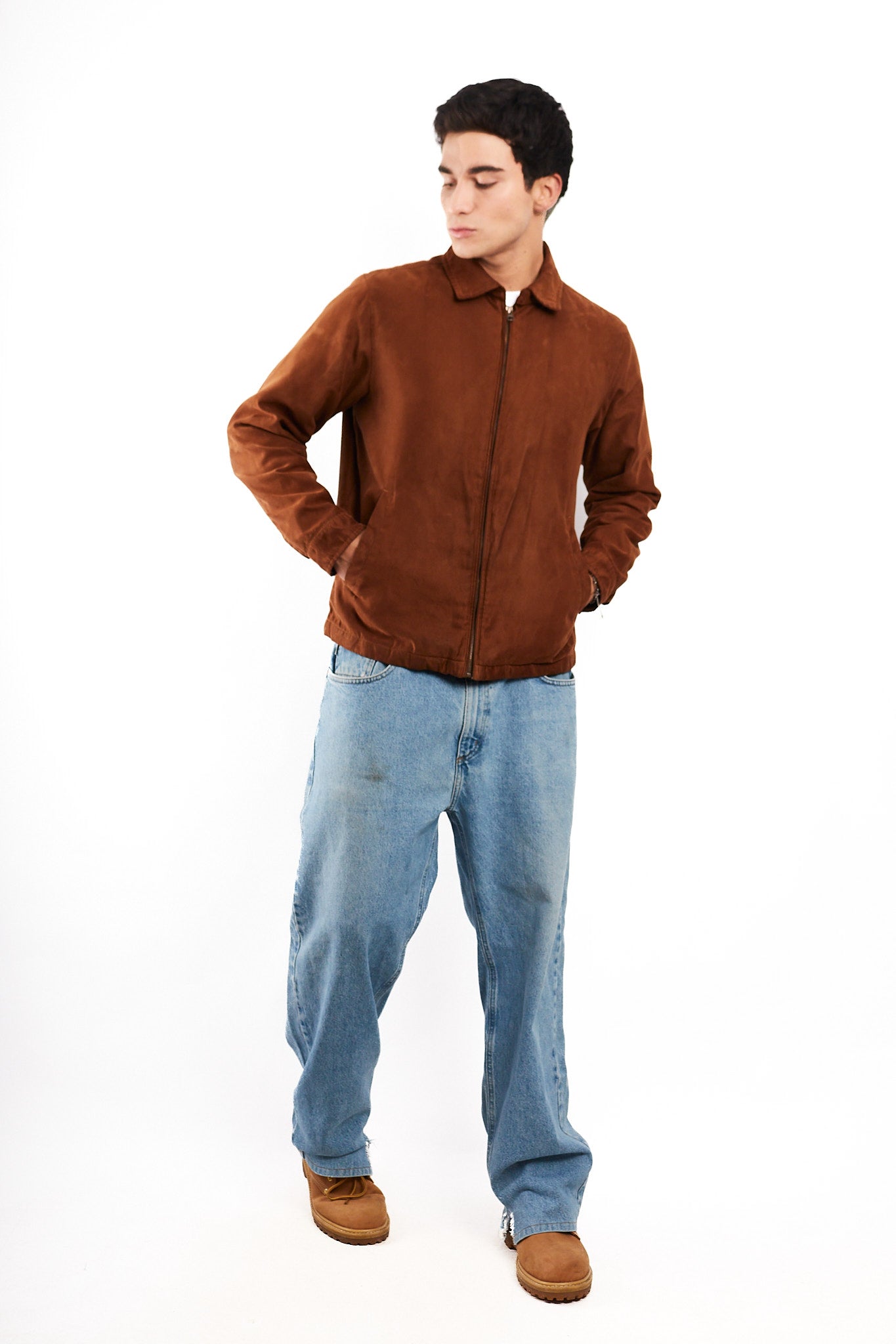 2000 Vintage Tommy Caramel Peachskin Harrington (M)