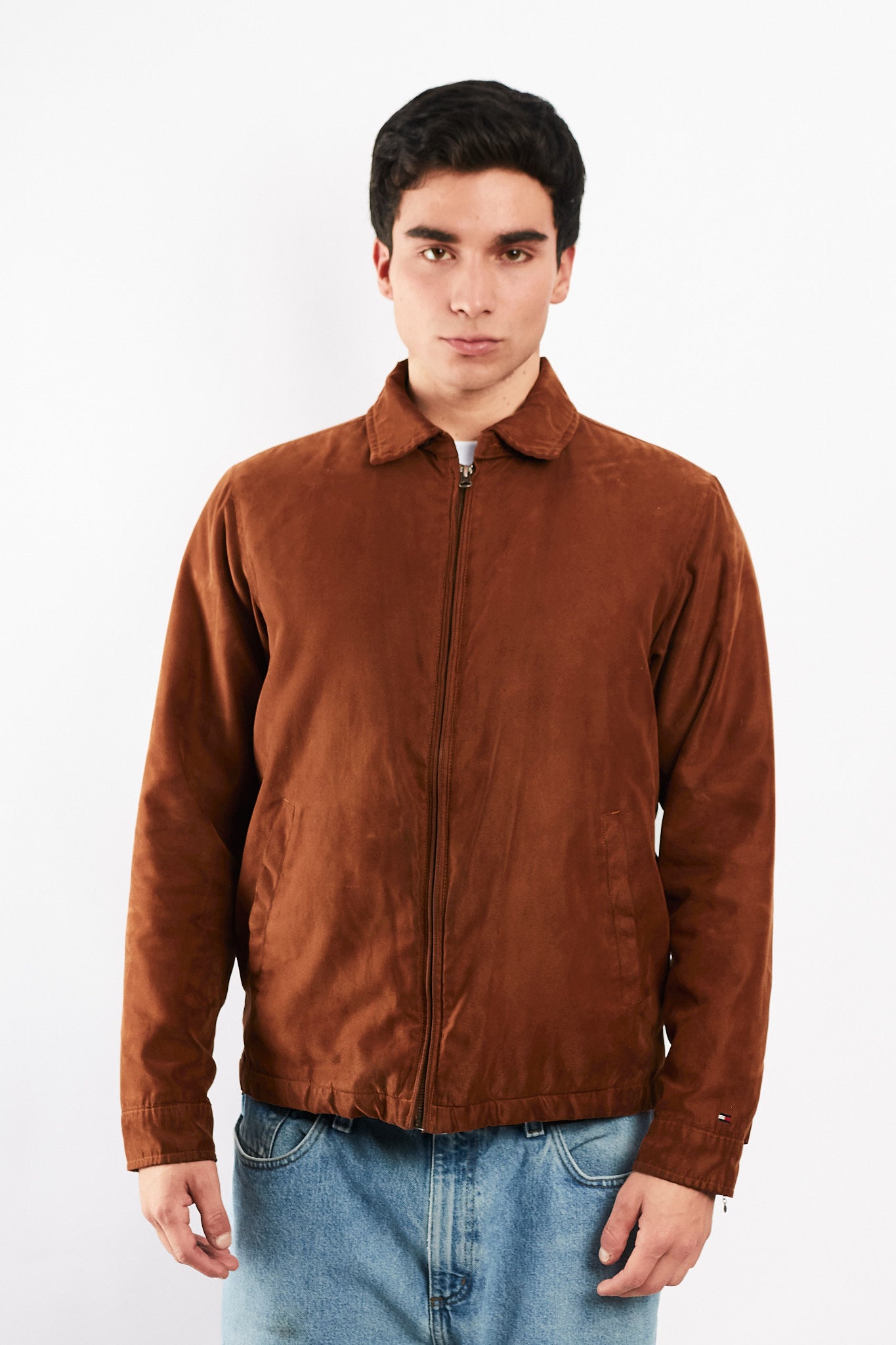 2000 Vintage Tommy Caramel Peachskin Harrington (M)