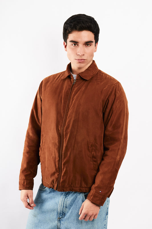 2000 Vintage Tommy Caramel Peachskin Harrington (M)