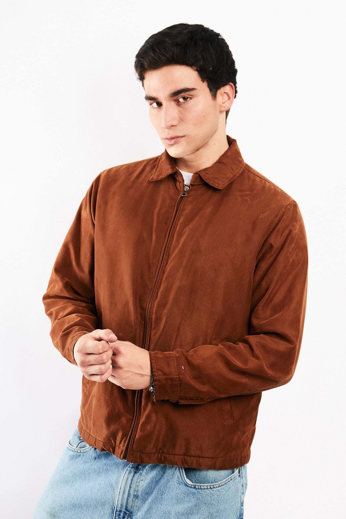 2000 Vintage Tommy Caramel Peachskin Harrington (M)
