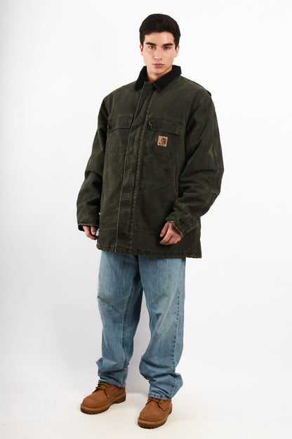 2000 Vintage Carhartt C26 Moss Green Artic Jacket (L/XL)