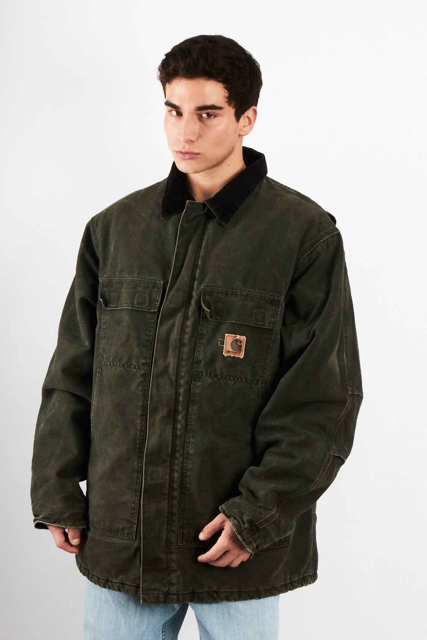 2000 Vintage Carhartt C26 Moss Green Artic Jacket (L/XL)