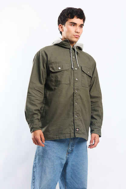 2000 Dickies Work Hooded Shirt Jacket (M/L)