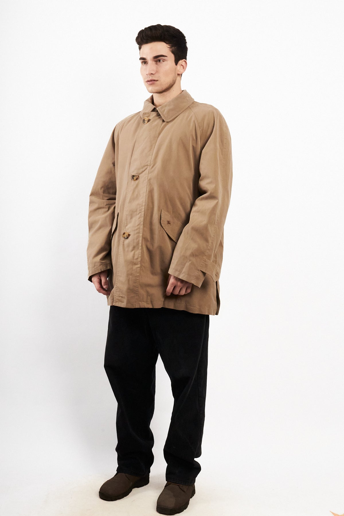 2000 Vintage Burberry Khakhi Mid Trench Coat (M/L)
