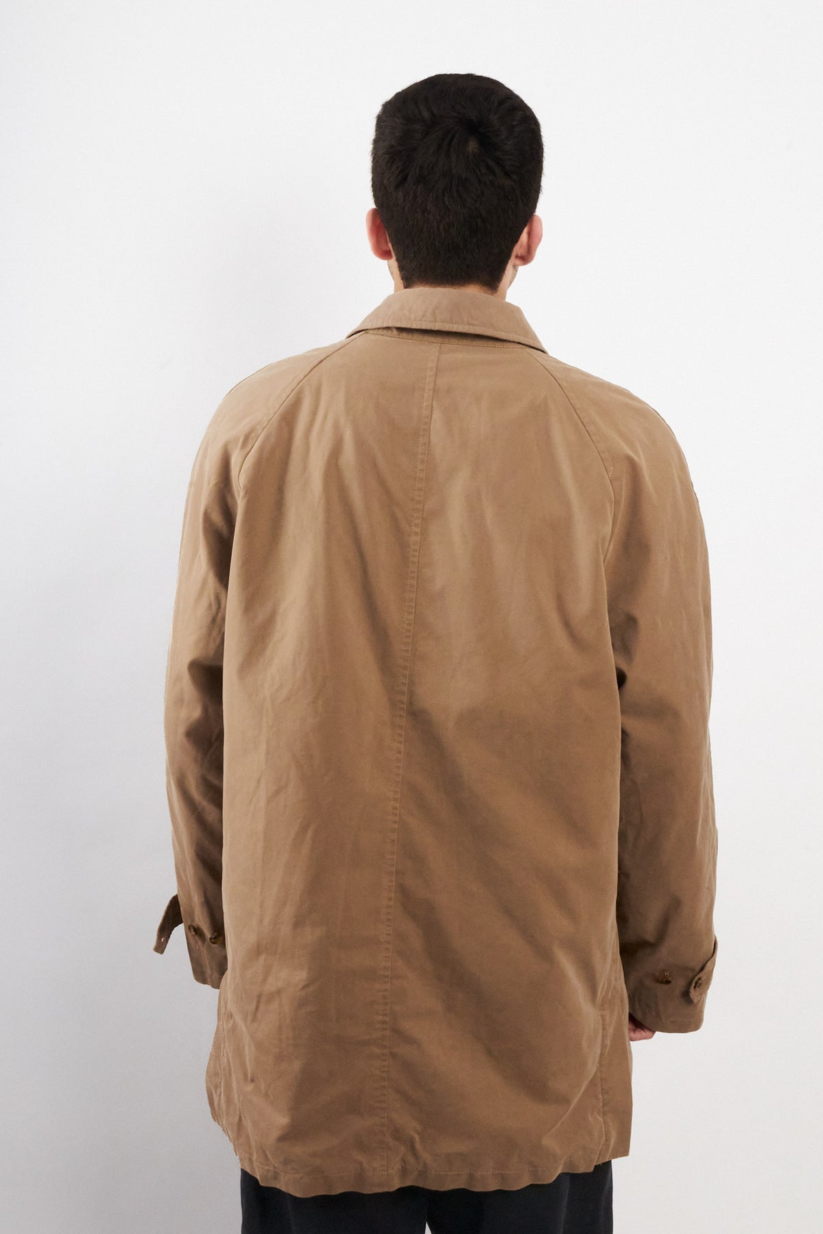 2000 Vintage Burberry Khakhi Mid Trench Coat (M/L)