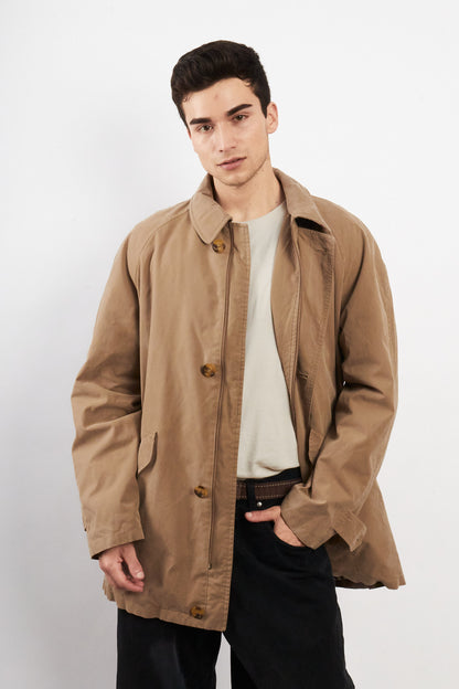 2000 Vintage Burberry Khakhi Mid Trench Coat (M/L)