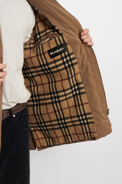 2000 Vintage Burberry Khakhi Mid Trench Coat (M/L)