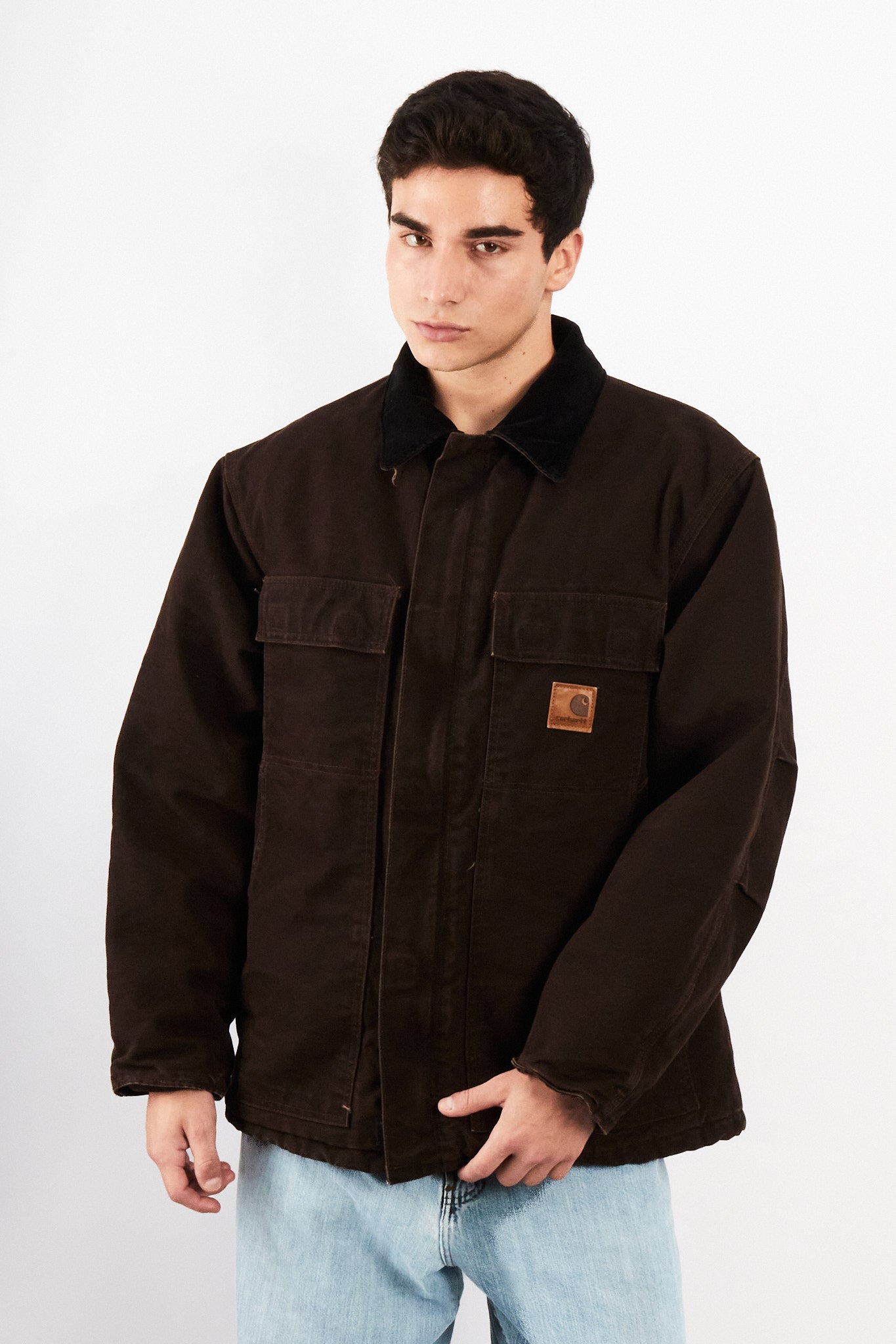 2000 Vintage Carhartt C26 Dark Brown Artic Jacket (M/L)