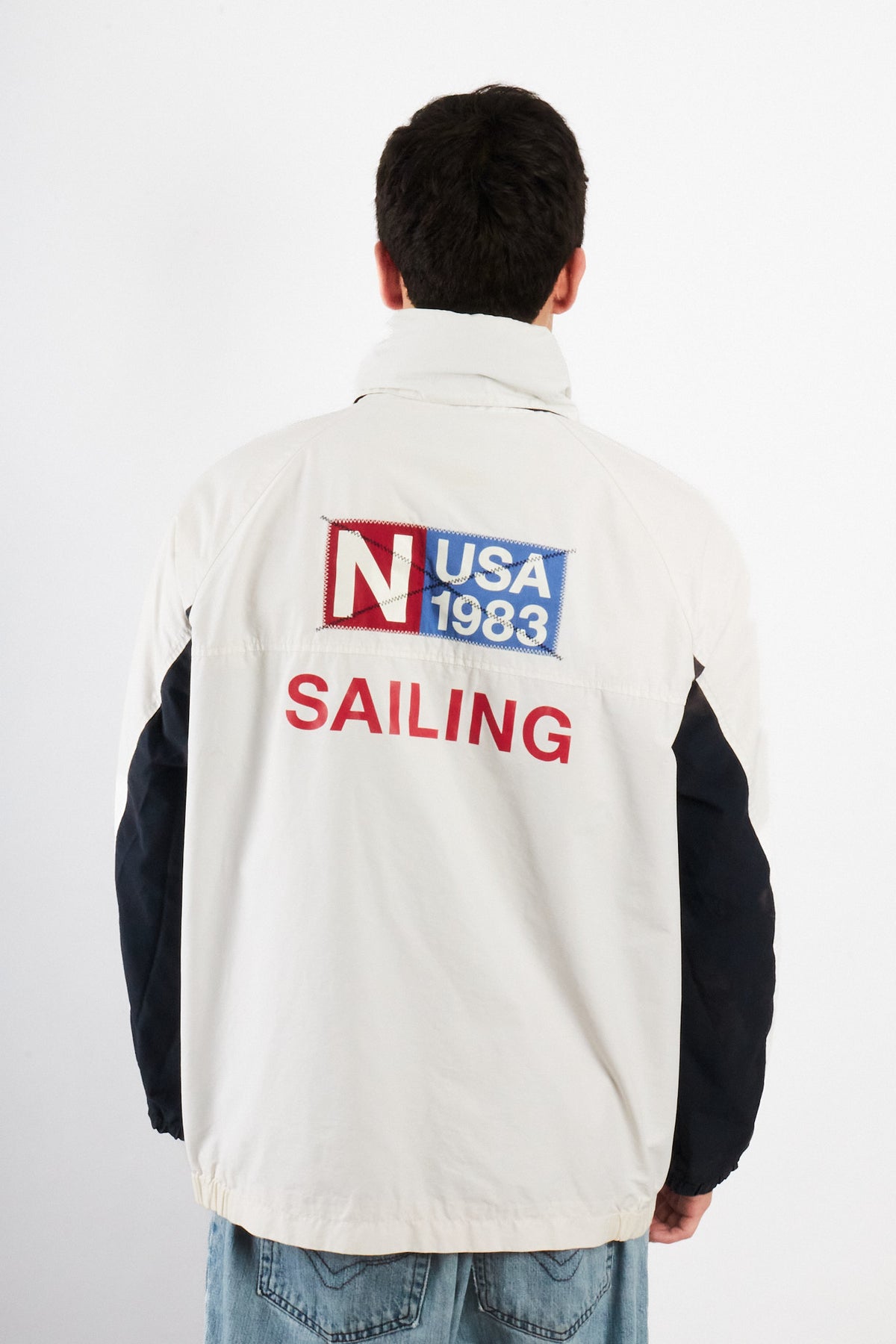 2000 Vintage Nautica Sailing Big Logo Impermeable Jacket (M/L)