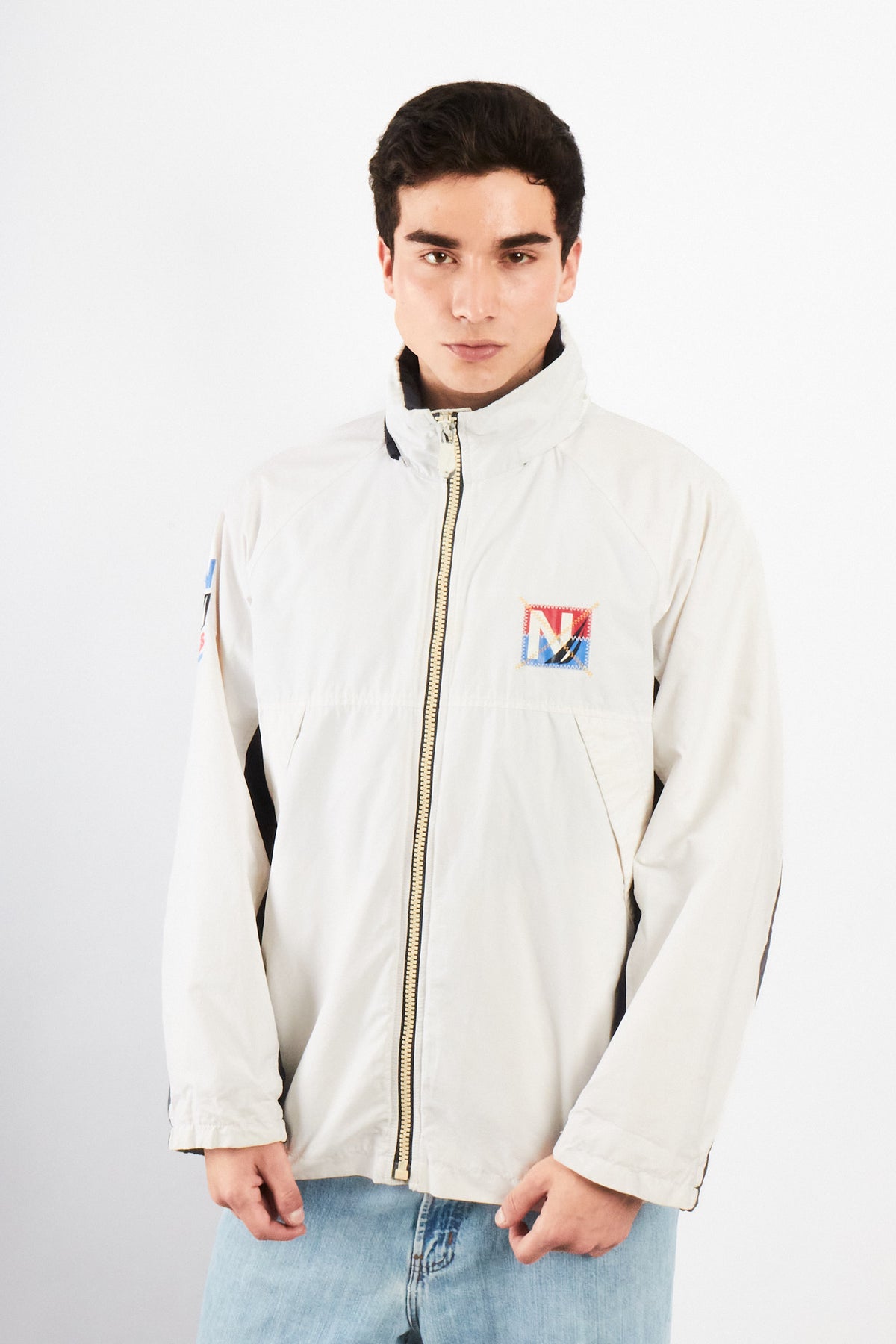 2000 Vintage Nautica Sailing Big Logo Impermeable Jacket (M/L)