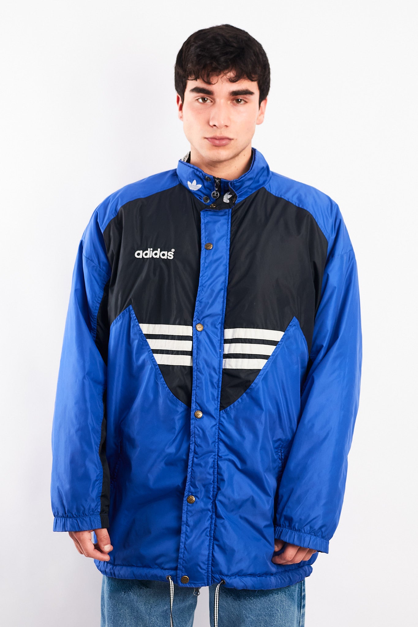 1980 Adidas Vintage Three Stripes Jacket (L/XL)