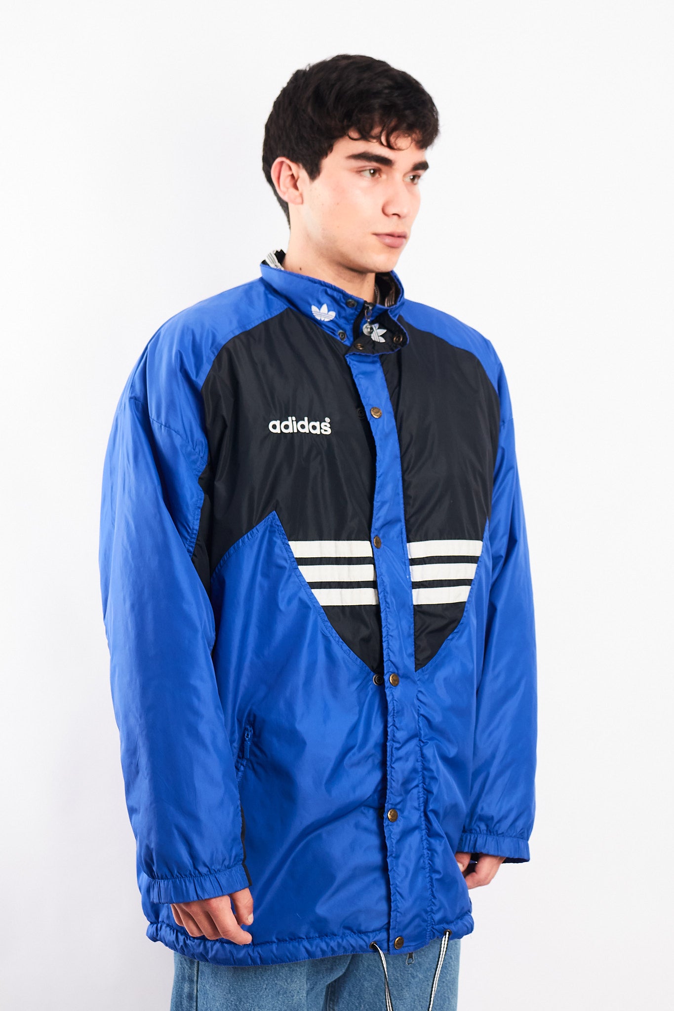 1980 Adidas Vintage Three Stripes Jacket (L/XL)