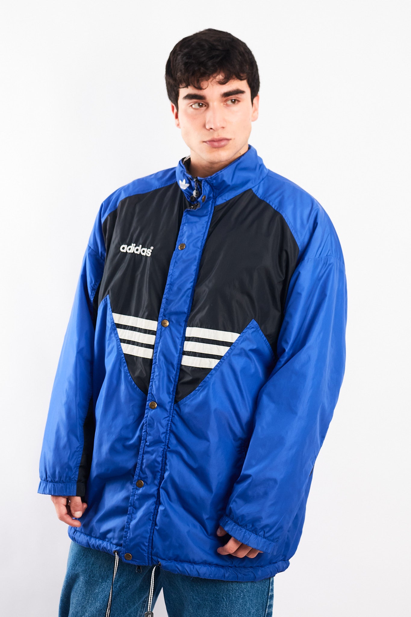 1980 Adidas Vintage Three Stripes Jacket (L/XL)