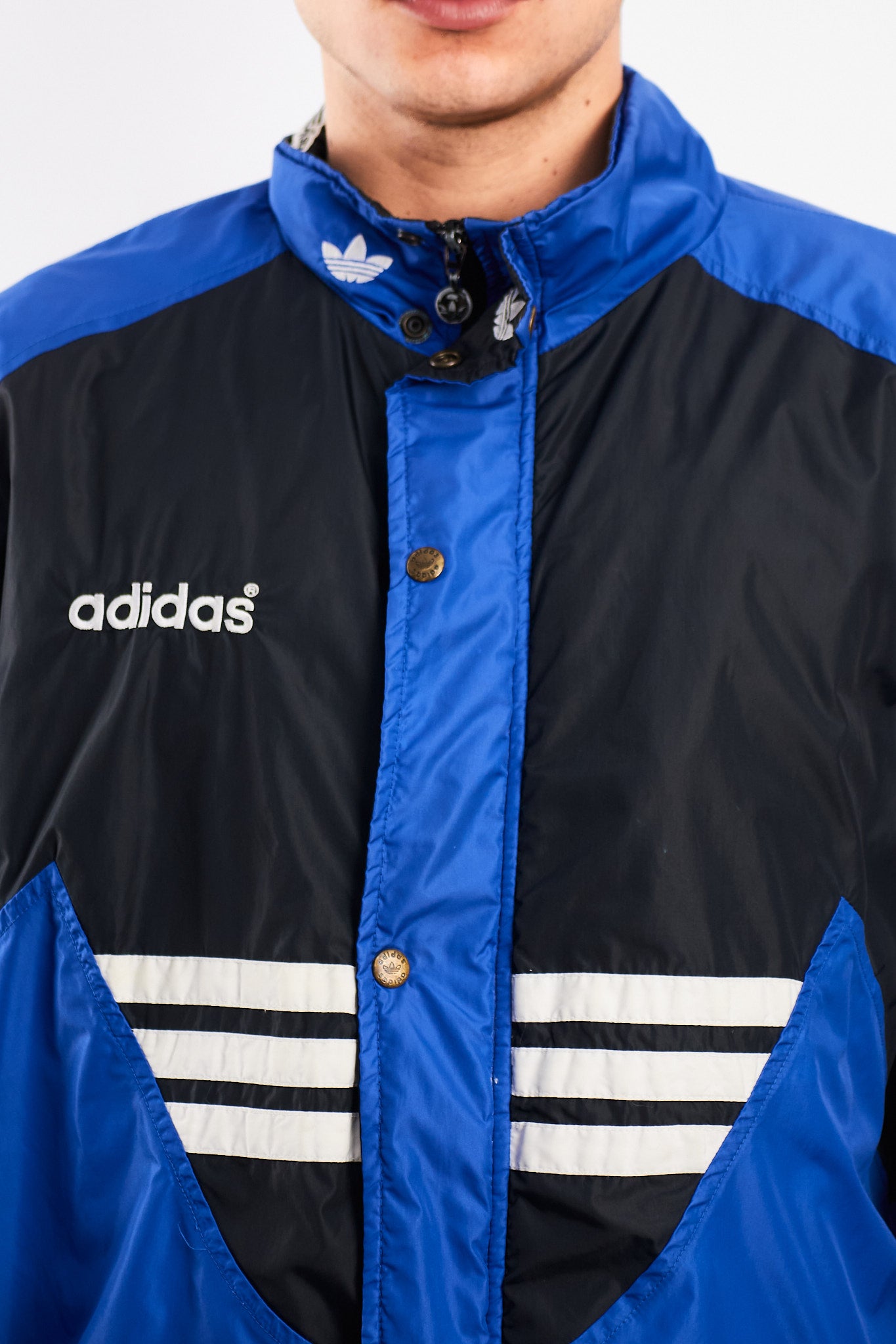1980 Adidas Vintage Three Stripes Jacket (L/XL)