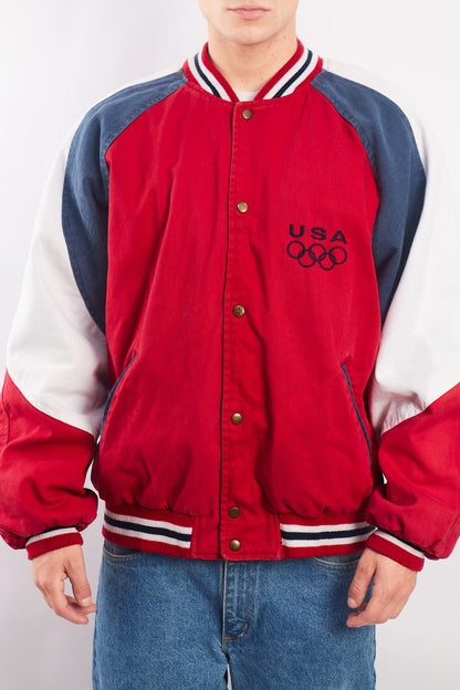1990 Vintage USA Olympics Game Varsity Jacket (L/XL)