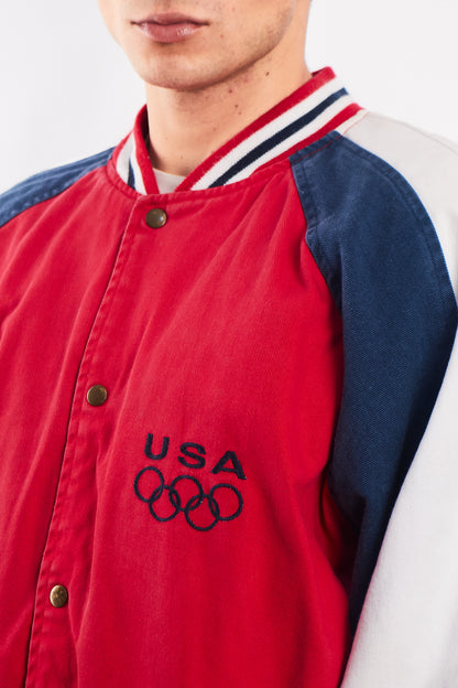 1990 Vintage USA Olympics Game Varsity Jacket (L/XL)
