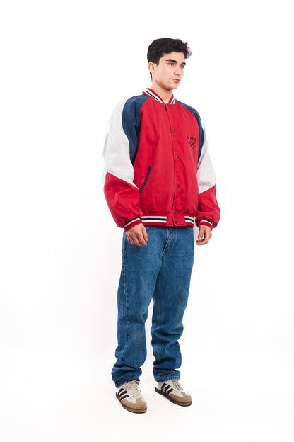 1990 Vintage USA Olympics Game Varsity Jacket (L/XL)