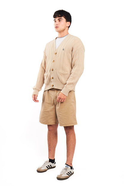 1990 Vintage Nautica Beige Knitted Cardigan (M/L)