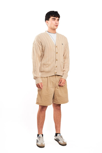 1990 Vintage Nautica Beige Knitted Cardigan (M/L)