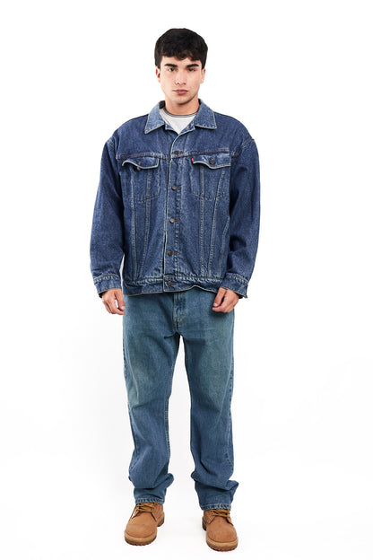 2000 Vintage Levi's Strauss Big Logo Trucker Jacket (M)