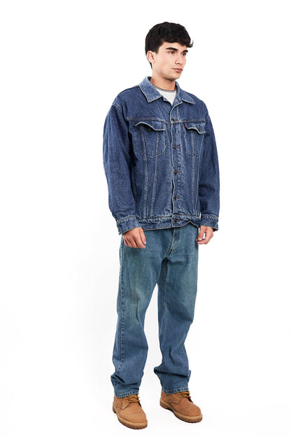 2000 Vintage Levi's Strauss Big Logo Trucker Jacket (M)