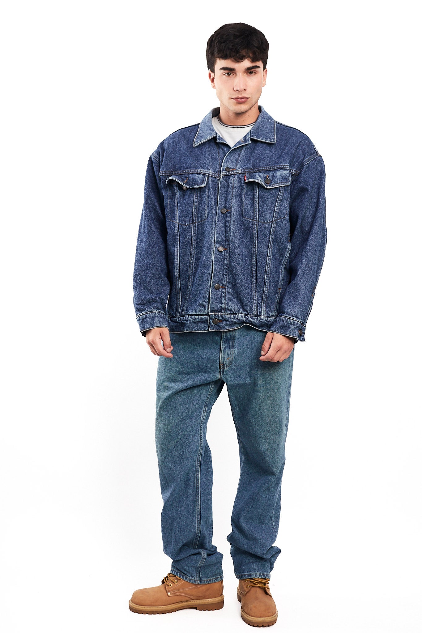 2000 Vintage Levi's Strauss Big Logo Trucker Jacket (M)