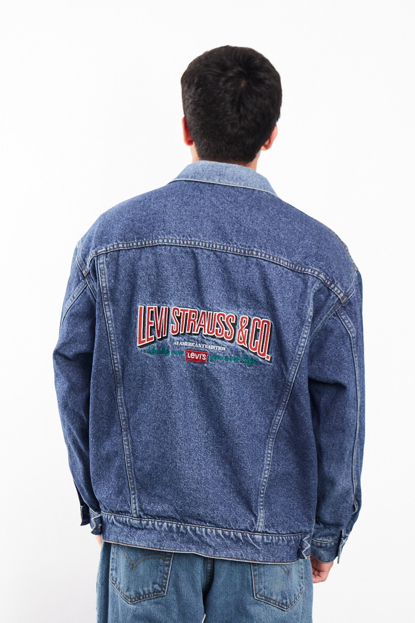 2000 Vintage Levi's Strauss Big Logo Trucker Jacket (M)