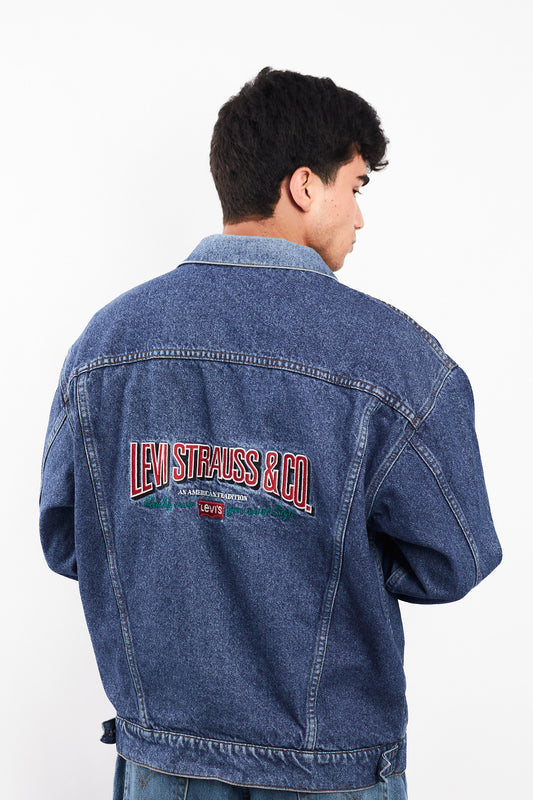 2000 Vintage Levi's Strauss Big Logo Trucker Jacket (M)