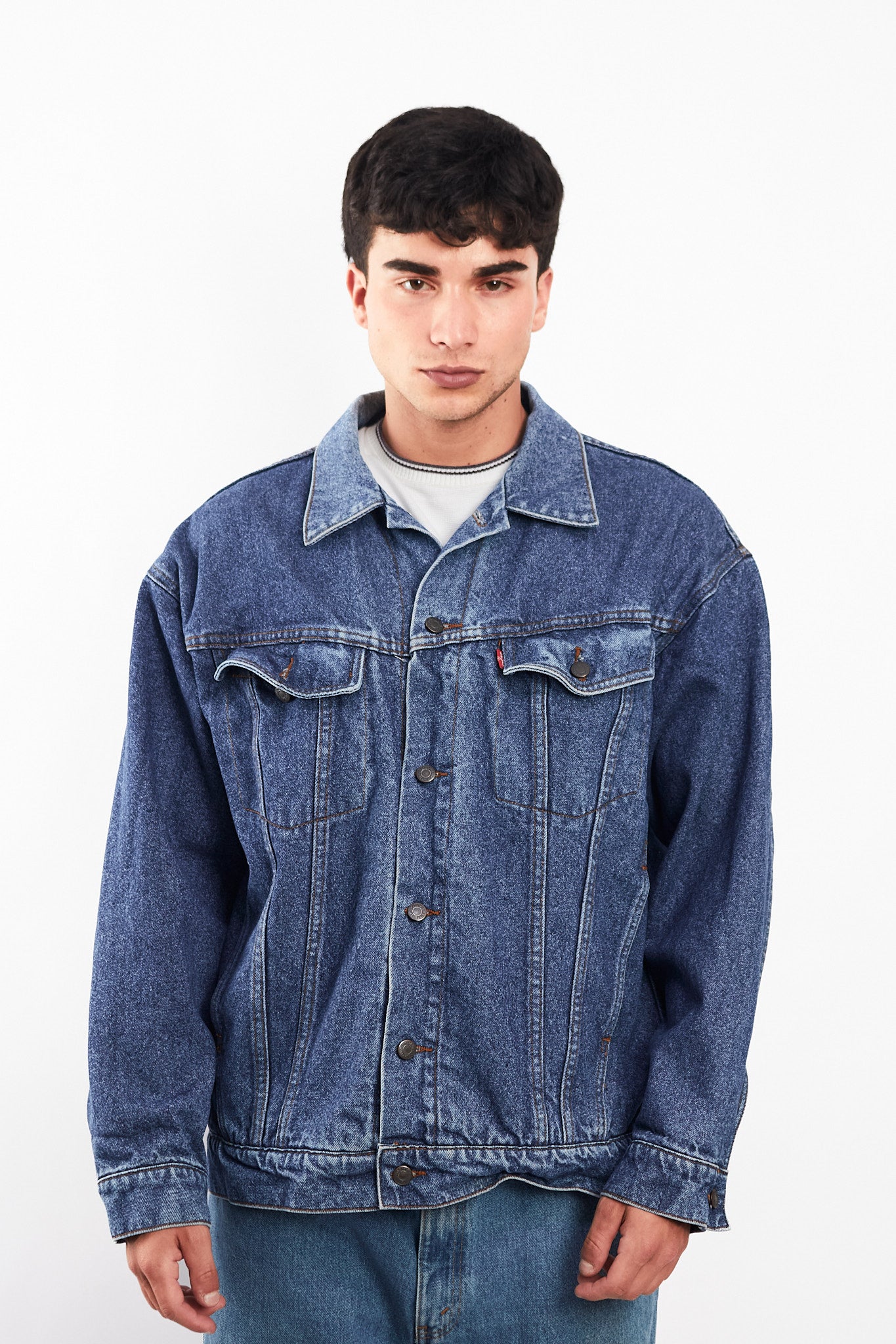 2000 Vintage Levi's Strauss Big Logo Trucker Jacket (M)