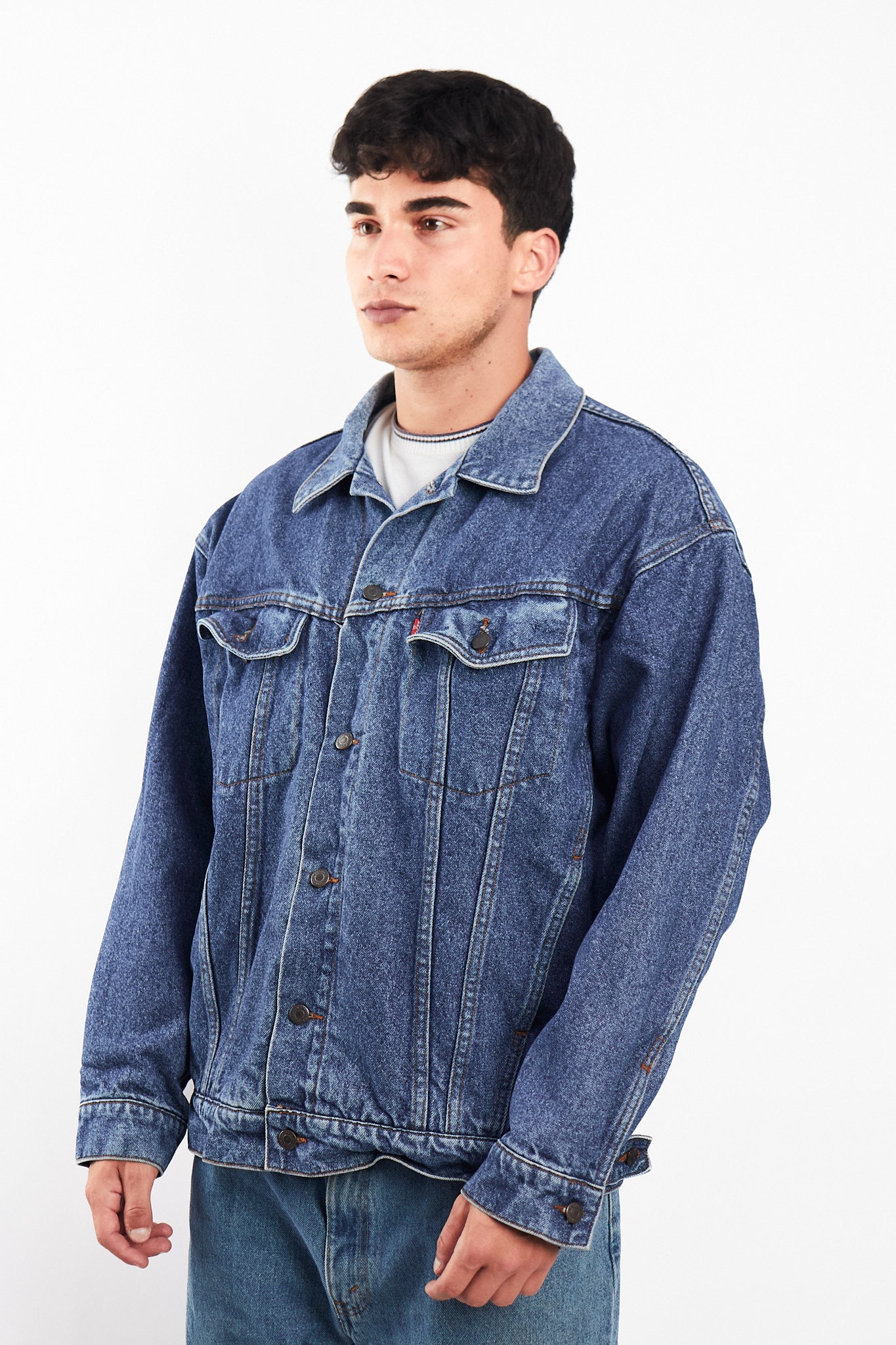 2000 Vintage Levi's Strauss Big Logo Trucker Jacket (M)